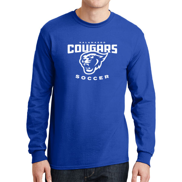 Soccer - DryBlend® 50 Cotton/50 Poly Long Sleeve T Shirt (NAME/NUMBER OPTION) Thumbnail