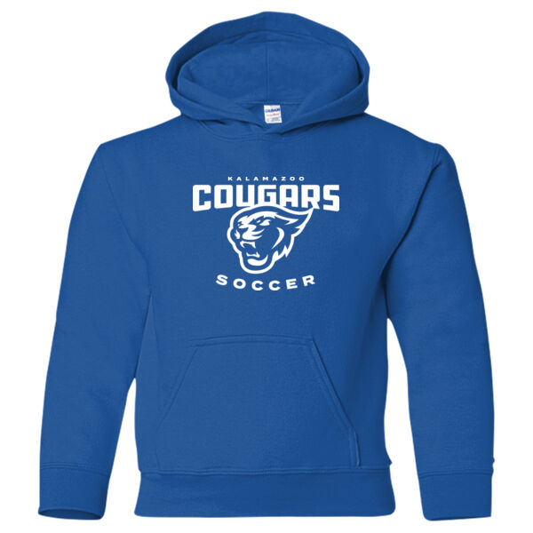 Soccer - Heavy Blend™ Youth Hooded Sweatshirt (NAME+NUMBER) Thumbnail