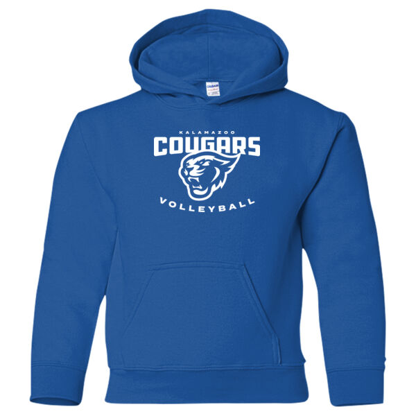 Volleyball -  - Heavy Blend™ Youth Hooded Sweatshirt (NAME+NUMBER) Thumbnail
