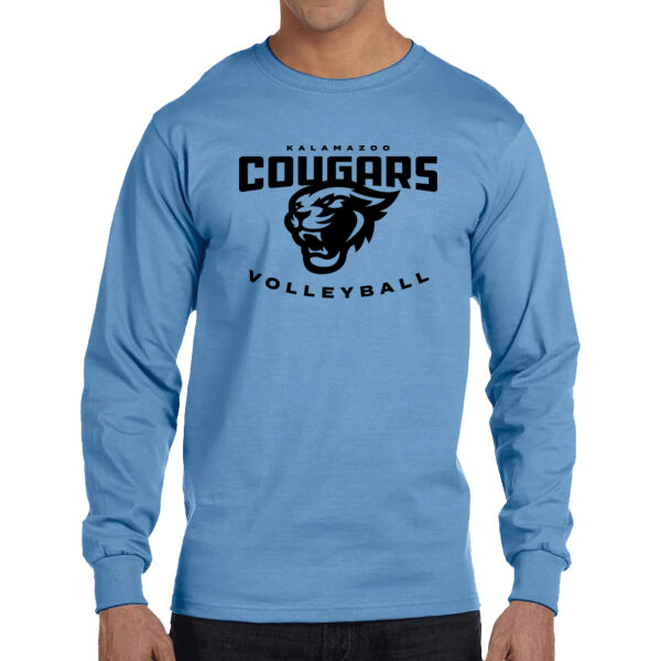 Volleyball -  - DryBlend® 50 Cotton/50 Poly Long Sleeve T Shirt (NAME/NUMBER OPTION) Thumbnail