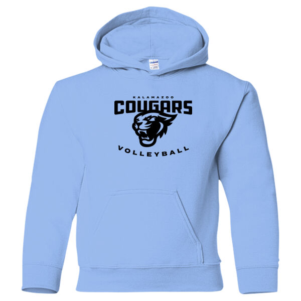 Volleyball -  - Heavy Blend™ Youth Hooded Sweatshirt (NAME+NUMBER) Thumbnail